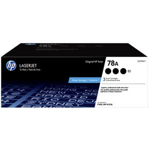 Absolute Toner CE278AT1 HP 78A Blk Tri-Pack LaserJet Toner Crtg Original HP Cartridges