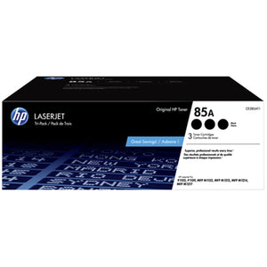 Absolute Toner CE285AT1 HP 85A Blk Tri-Pack LaserJet Toner Crtg Original HP Cartridges