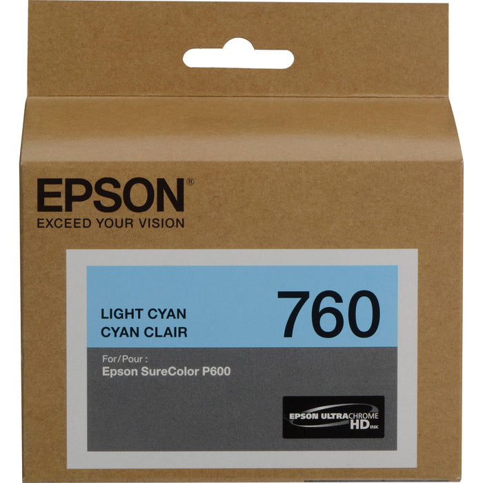 T760520 EPSON ULTRACHROME HD LIGHT CYAN INK 26ML, SURECOLOR