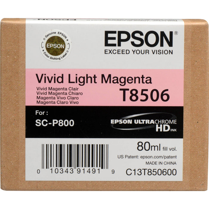 T850600 EPSON ULTRACHROME HD VIVID LIGHT MAGENTA INK 80ML/SU