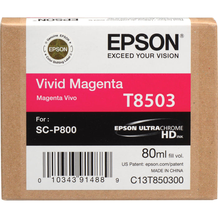 T850300 EPSON ULTRACHROME HD VIVID MAGENTA INK 80ML/SURECOLO