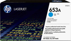 Absolute Toner CF321A HP #653A CYAN TONER M680DN MFP, M680F MFP, M680Z MFP Original HP Cartridges