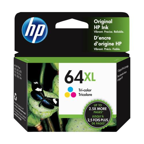 N9J91AN#140 HP #64XL TRICOLOR INK FOR ENVY PHOTO 6255/7155/