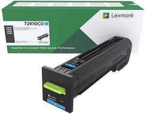 Absolute Toner 72K10C0 LEXMARK CS820, CX82X, CX860 CYAN RETURN PROGRAM TONE Original Lexmark Cartridges