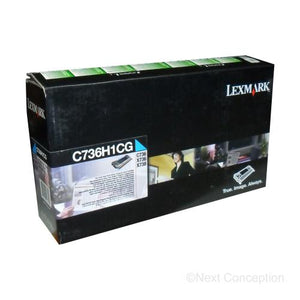 Absolute Toner C736H1CG C736/X736/X738 CYAN HIGH YIELD RETURN PROGRAM TONER Original Lexmark Cartridges