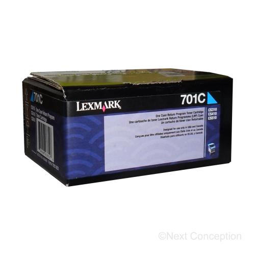 70C10C0 LEXMARK 701C CYAN RETURN PROGRAM TONER CARTRIDGE