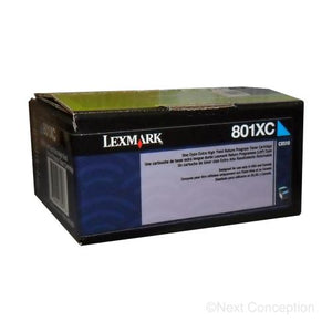 Absolute Toner 80C1XC0 LEXMARK 801XC CX510 CYAN EXTRA HIGH YIELD RETURN PRO Original Lexmark Cartridges