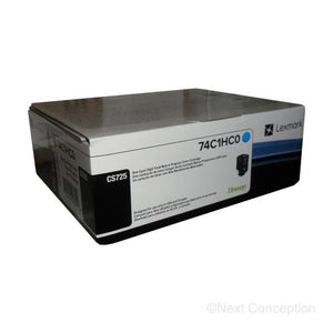 Absolute Toner 74C1HC0 LEXMARK CS725 CYAN HIIGH YIELD TONER 12K Original Lexmark Cartridges