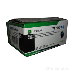 Absolute Toner 71B1HC0 LEXMARK CS/X417/517 CYAN HY RET PROGRAM TONER 3.5K Original Lexmark Cartridges
