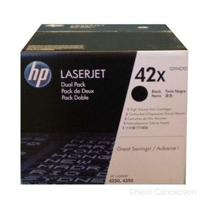 Absolute Toner Q5942XD HP #42X DUAL PACK HIGH YIELD LJ 4250/4350 Original HP Cartridges