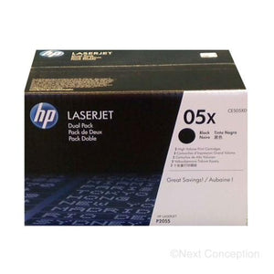Absolute Toner CE505XD HP #05X DUAL PACK BLACK TONER FOR LASERJET 2055 HIGH Original HP Cartridges