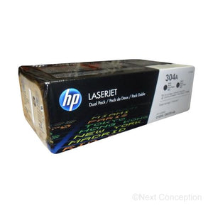 Absolute Toner CC530AD HP #304A DUAL PACK BLACK TONER FOR COLOR LJ CP2025 ( Original HP Cartridges