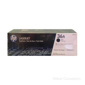 Absolute Toner CB436D HP #36A DUAL PACK BLACK LASERJET P1505/M1522 CARTRIDG Original HP Cartridges
