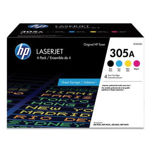Absolute Toner CE305AQ1 HP 305A Black/Cyan/Magenta/Yellow Quad LaserJet Ton Original HP Cartridges