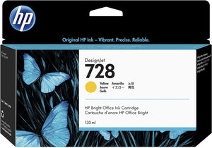 Absolute Toner F9J65A HP #728 130ML YELLOW INK CRTG HP Ink Cartridges