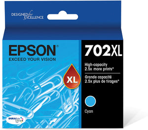 Absolute Toner T702XL220-S EPSON T702 HC DB UL CYN INK Epson Ink Cartridges