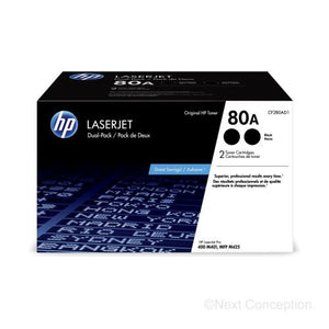 Absolute Toner CF280AD1 HP 80A Black Dual LaserJet Toner Crtg Original HP Cartridges