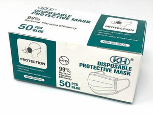 Absolute Toner FREE SHIPPING (10+) 99% HIGH FILTRATION TOP BRAND "KH®️"  FDA Approved Disposable 3 Ply Filter Safety Face Mask with adjustable bridge clip Face Mask