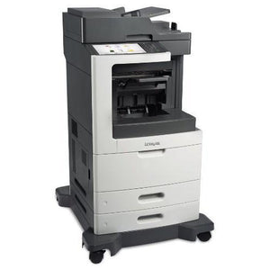 $25/Month From Repossessed - Lexmark MX810de Multifunction Black And White Laser Printer, Copier, Scanner, Fax With Automatic Duplex Print
