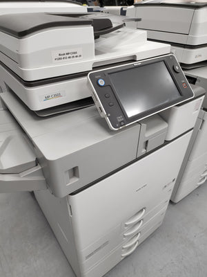 $72/Month Ricoh MP C3503 Color Laser Multifunction Printer Copier Scanner With iPad Style LCD Touch Screen and Mobile Connectivity