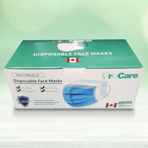 Absolute Toner From $14.95/BOX #1 Brand High Filtration ProCare TM® Medical Device Licence 12545/FDA Approved Disposable 3 Ply Safety Face Mask - Custom Made for the Canadian Market Face Mask